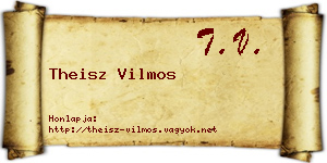 Theisz Vilmos névjegykártya